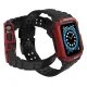 Aizsargājoša siksniņa ar ietvaru Apple Watch 38/40/41mm - Melna/sarkana