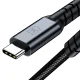 Кабель 3mk Hyper Cable N-SERIES Thunderbolt 4 USB-C / USB-C 1м 240W 40Gb/s, черный