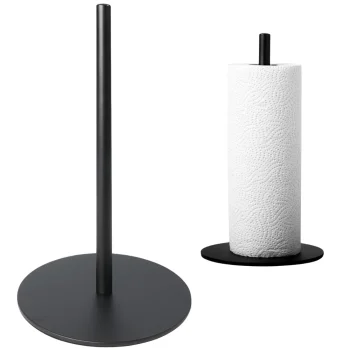 Virtuves papīra dvieļu turētājs, metāla statīvs, 32 cm, melns