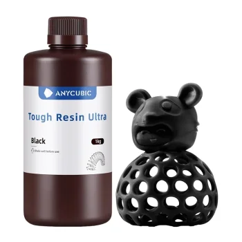 ANYCUBIC Tough Resin Ultra 3D Printer Photopolymer Resin, 1 kg, Black