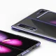 Чехол для Samsung Galaxy Fold с гальванической рамкой, 0.3 мм, синий