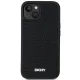 Dkny iPhone 15 / 14 / 13 vāciņš 3D Rubber Repeat Pattern, melns