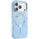 Karl Lagerfeld Script Logo MagSafe vāciņš iPhone 18 Pro / 17 Pro, gaiši zils