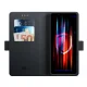 3mk Sony Xperia 1 V atverams vāciņš maciņš grāmatiņa Wallet Case, melns
