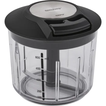 Manual Food Chopper Gefu Speedwing 800 ml, Transparent / Black