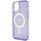 Чехол Guess для iPhone 14 Plus Glitter Gold MagSafe, фиолетовый