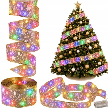 LED Ziemassvētku lente 4m, 40 LED, dzeltena