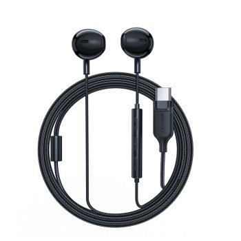 Acefast L2 in-ear austiņas ar USB‑C savienotāju, mikrofonu un vadības pulti, 1,2 m – melnas