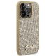 Apple iPhone 15 Pro 6.1\'\' Guess Disco Metal Script Case Cover, Gold