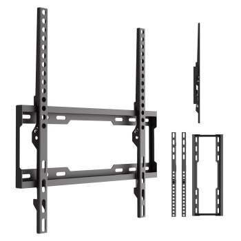 Maclean MC-187 TV sienas stiprinājums, 32-75", līdz 45kg, VESA 400x400, Melns