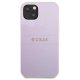 Guess Saffiano Hot Stamp & Metal Logo vāciņš iPhone 13 mini, violets