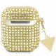 Guess AirPods 1 / 2 Case Rhinestone Triangle Charm, Gold