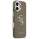Guess Grained Big 4G Classic Logo vāciņš Apple iPhone 17, brūns