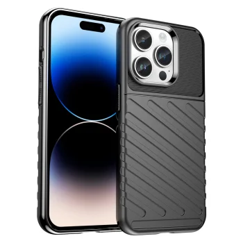 Thunder Case for iPhone 14 Pro Max Armored Case, Black