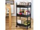 3-Tier Rolling Cart Shelf for Bathroom and Kitchen, Black