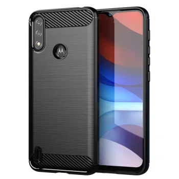 Telefona vāciņš Motorola Moto E7i Power Carbon Case, melns