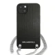 Чехол Karl Lagerfeld Leather Textured and Chain для iPhone 13 mini, черный