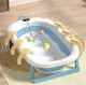 Saliekamā bērnu silikona vanniņa ar termometru 76x47х21cm, Zila | Foldable Child Bathtub