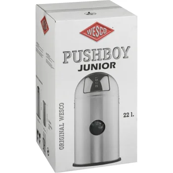 Мусорное ведро Wesco Pushboy Junior 22 л, матовый черный