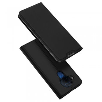 Nokia 5.4 DUX DUCIS Leather Cover Case, Black | Telefona Maciņš Vāciņš Apvalks Grāmatiņa