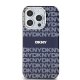 DKNY iPhone 15 Pro Case IML Mono & Stripe MagSafe, Blue