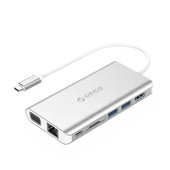 Многофункциональный USB-C хаб ORICO XC-304-SV-PRO, серебристый