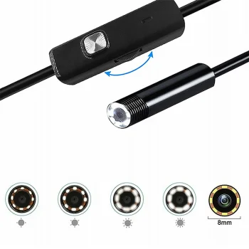 LTC endoskopa kamera 2m, 8mm objektīvs, USB / Micro-USB / USB-C