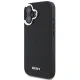 DKNY iPhone 16 vāciņš Plain Silver Logo MagSafe, melns
