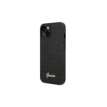 Guess iPhone 14 Plus / 15 Plus Case Glitter Script, Black