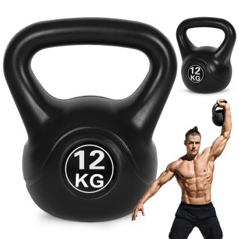 ModernHome 12 kg Kettlebell for Strength & Functional Training, Black