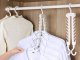 Folding Clothes Hanger Organizer, 16 Slots, White