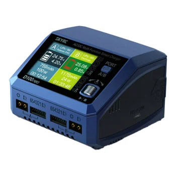 SkyRC D100neo divu kanālu akumulatoru lādētājs AC/DC