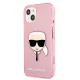 Чехол Karl Lagerfeld для iPhone 13 mini Glitter Karl\'s Head, розовый