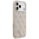 Чехол Guess Leather 4G Triangle Strass MagSafe для iPhone 17 / 18 Pro Max, розовый