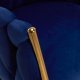 Velvet Salon Chair 4Rico QS-GW06G, Navy Blue