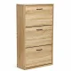 ModernHome 3 Nodalījumu Apavu Skapis 60cm Gaišs Ozols