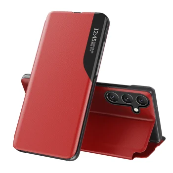 Чехол-книжка Hurtel Eco Leather View для Samsung Galaxy S25, Красный