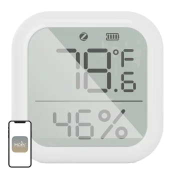 MOES ZSS-KB-TH-LF-C-MS viedais Zigbee temperatūras un mitruma sensors ar LCD ekrānu