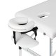Portable Massage Table Balance Folding Aluminum 3 Section, white