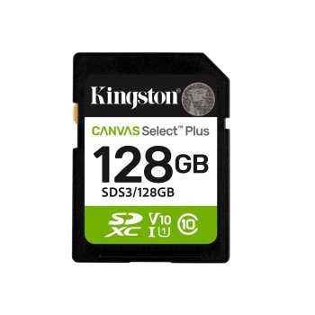 Карта памяти Kingston Canvas Select Plus 128GB microSDXC, черная