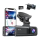 Videoreģistrators REDTIGER F7NP 4K + 1080p ar 128 GB atmiņas karti, Wi-Fi 6 un GPS