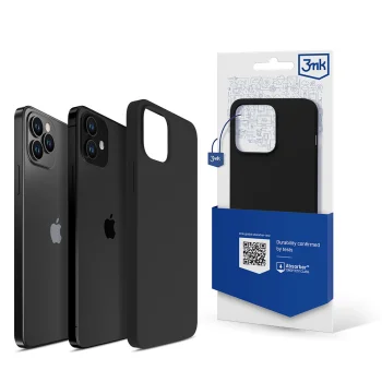 Силиконовый чехол 3mk для iPhone 12 / iPhone 12 Pro — черный