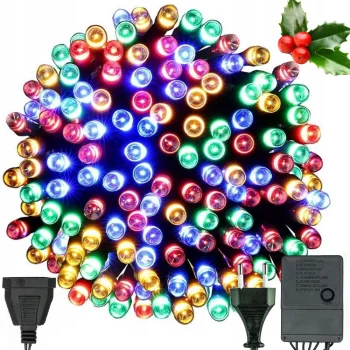 Iekštelpu Ziemassvētku eglītes lampiņas, 300 LED, daudzkrāsainas, 8 režīmi