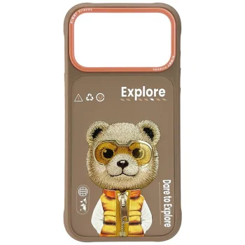 Nimmy Cool&Cute 2.0 Bear vāciņš Apple iPhone 17 Pro, Bēšs