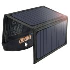 Choetech Pārnēsājams Saules Paneļa Lādētājs Uzlādes Ierīce Ceļošanai 19W USB 5V / 2.4A, Pelēka | Foldable Travel Solar Panel Charger