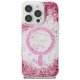 Guess HC Resin Bottom Glitter MagSafe Phone Case Cover iPhone 16 Pro Max - Pink