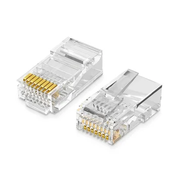 Ugreen 100x разъем RJ45 8P8C (UTP Cat. 5 / Cat. 5e) прозрачный (NW110)