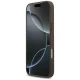 Чехол Guess Leather 4G Triangle Strass MagSafe для iPhone 17 / 18 Pro Max, коричневый