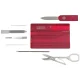 Многофункциональная карта Victorinox SwissCard Classic, красная прозрачная