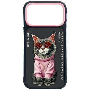 Чехол Nimmy Glasses Cool Cat для iPhone 17 Pro, Черный